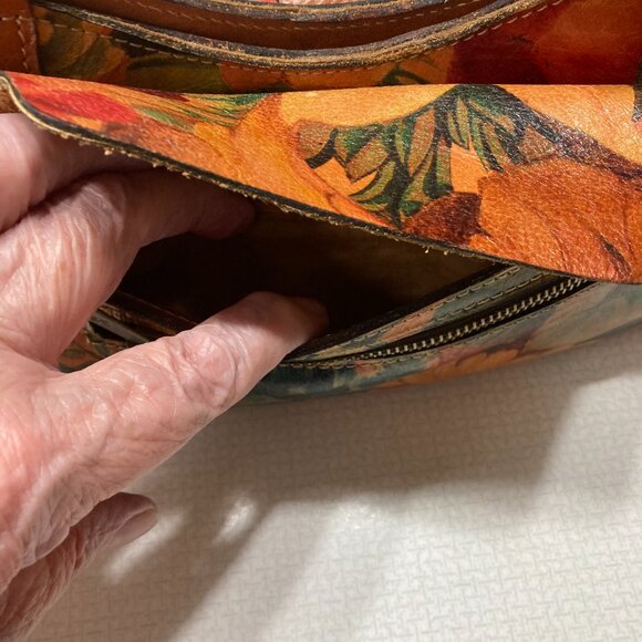 GUC Patricia Nash Leather Summer Drawing Shoulder bag & matching wallet - Picture 8 of 15